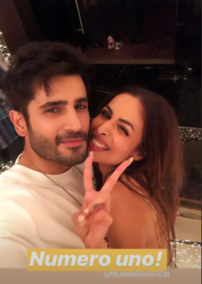 The two have been in a relationship for a while, and their clandestine romance is now public, as the couple doesn't shy away from being clicked by the media. They have often spoken about each other in interviews and fans are now waiting for the good news.
In picture: Karan Tacker, who shares a friendly bond with the Malaika Arora, was also snapped at the celebration.