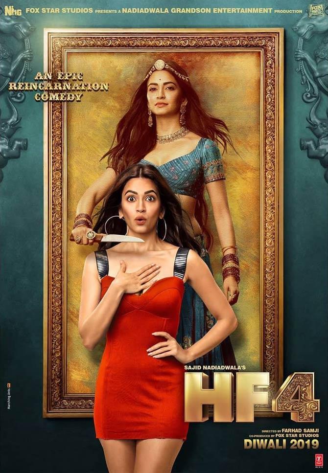 Kriti Kharbanda: Kriti Kharbanda essays Rajkumari Meena and Neha, and all we can say is that she doesn't disappoint, at least with her first look. How she fares in terms of acting will be known once we see the film.
The makers of Housefull 4 described her character on social media saying, 