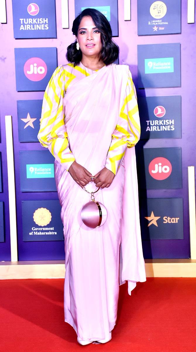 Richa Chadha also opted for a traditional attire for the closing ceremony of MAMI film festival in Juhu.