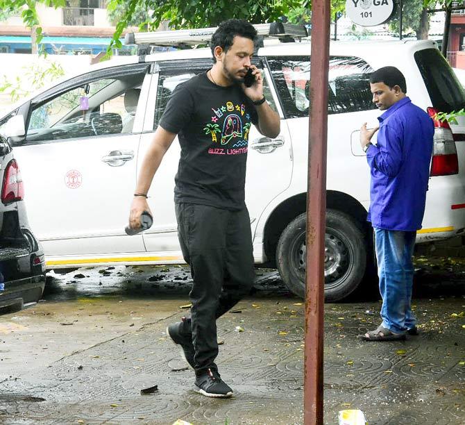 Giving her company at the studio was her close friend and celebrity photographer Rohan Shrestha.