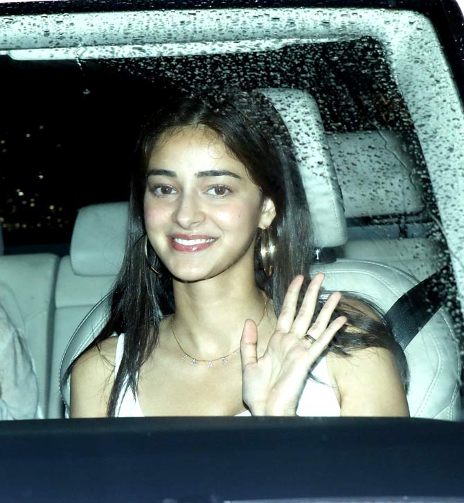 Talking about the ensemble cast, Akshay Kumar plays a warrior from the year 1419 named Bala and a modern-day hottie from 2019, Harry.
In picture: Ananya Panday accompanied papa Chunky at the screening.