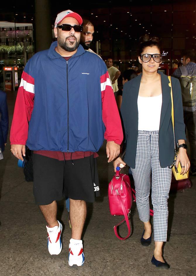 Badshah was also spotted at the Mumbai airport. Badshah was returning from a concert in Nashik.