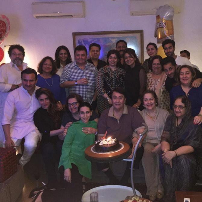 Rishi's elder brother, Randhir Kapoor, established his career in 1971, and since then, has starred in over 30 movies. He married actress Babita Shivdasani in his debut year and has two daughters - Karisma and Kareena Kapoor. This picture was taken when the entire Kapoor clan came together to celebrate his 69th birthday. Apart from his immediate family, Rishi and Neetu Kapoor, Saif Ali Khan, Kunal Kapoor, Reema Jain, and Armaan Jain were also present.