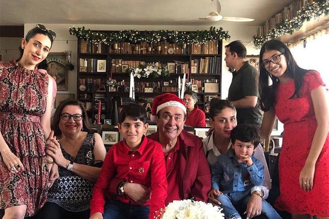 Speaking of Randhir's children - elder daughter Karisma Kapoor, who was one of the most successful actresses of the 90s, married industrialist Sunjay Kapur in 2003. The couple has a daughter Samaira, born in 2005 and a son Kiaan, born in 2010. On the right side is his younger daughter Kareena Kapoor Khan with her son Taimur Ali Khan.