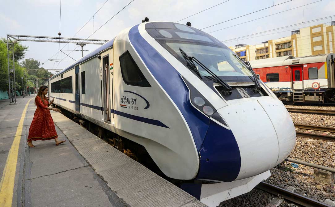 The Vande Bharat express, also known as Train 18, was designed and built by the Integrated Coach Factory in Chennai with a span of 18 months under the central government’s Make in India initiative