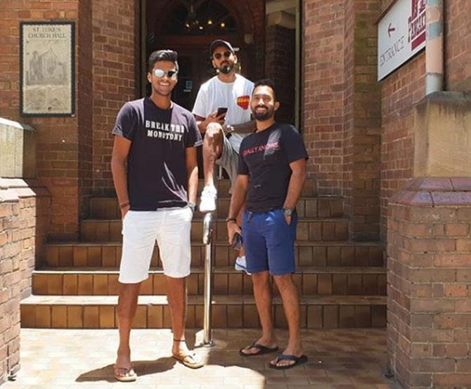In picture: Washington Sundar with Dinesh Karthik and KL Rahul during the summer in Australia.