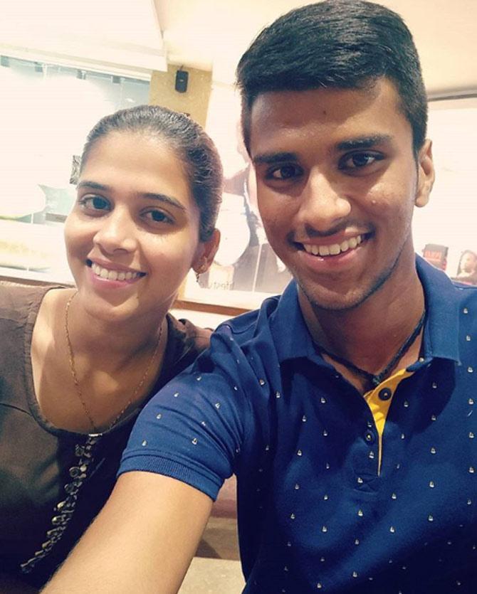 Washington Sundar does not shy away from telling the world that he loves his sister and cares for her a lot. He captioned this cute pic, 'Some missings away from home 