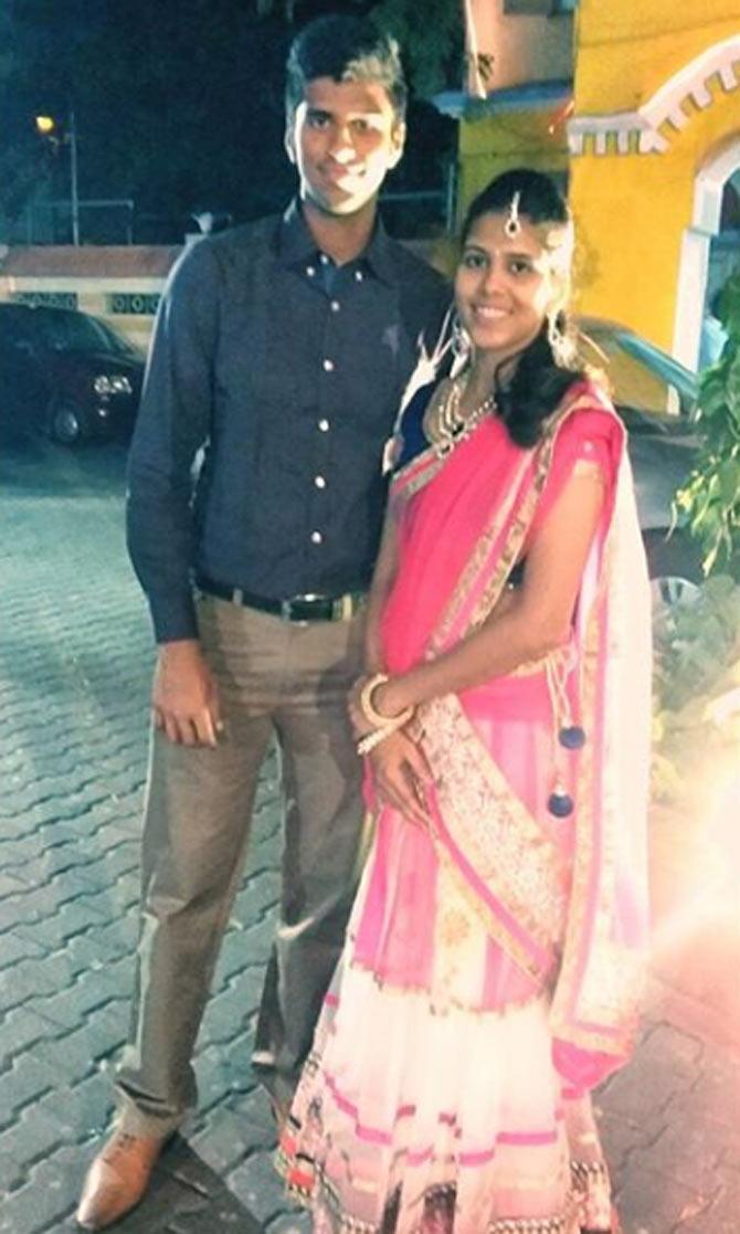 Washington Sundar clicked this photo as he poses with his sister and added a touch of humour to it - Times when you're forced to click a picture #siblingslove #washaidiaries.