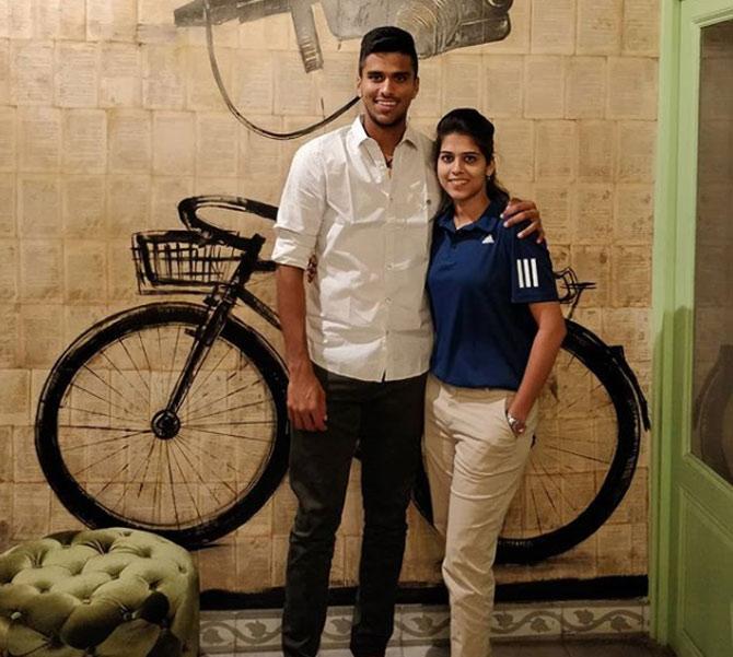 Washington and Shailaja look like the perfect brother-sister duo in this picture. He funnily captioned it, 'One of those formal evenings with someone so informal #washaidiaries #siblingsclick #annoyingbuddy.'