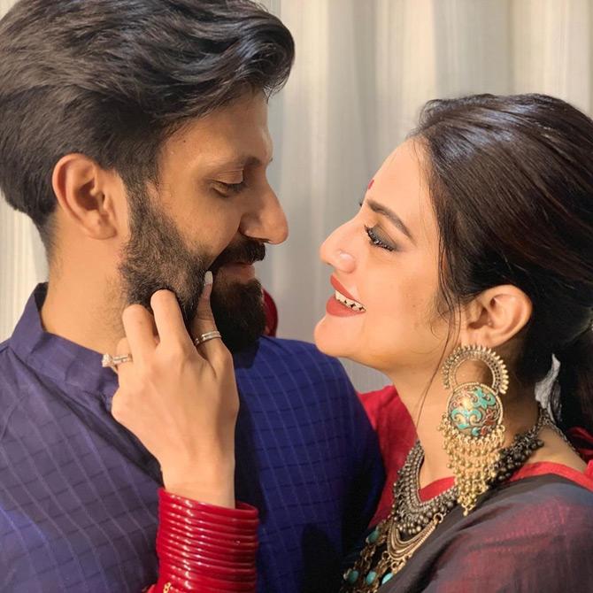 A few days ago, the 29-year-old politician shared a candid picture with hubby Nikhil Jain as she wished her fans on the occasion of Durga Puja. Sharing the cute momnet between the two, Nusrat captioned the pictures: 
