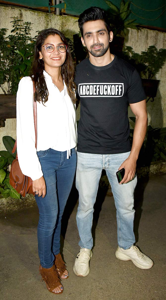 Sriti Jha and Arjit Taneja also attended the special screening of web series Fixerr at a multiplex in Juhu.