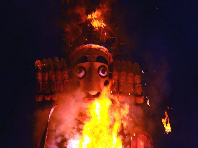 Prime Minister Modi was speaking at a Dussehra event organised at Dwarka where giant effigies of demon king Ravana and those of Kumbhakarna and Meghanad were burnt, signifying the triumph of good over evil.