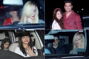 Akshay Kumar with Aarav Bhatia, Ananya Panday at Housefull 4 screening