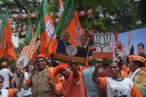 BJP-Sena supporters rejoice on streets, NCP celebrates big win