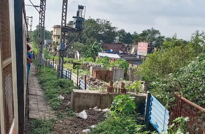 Barricades have been set up at Ambernath station where digging work will begin soon