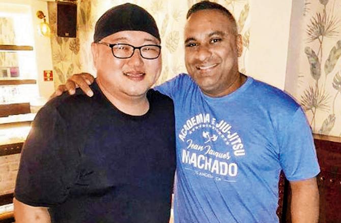 Boo Kim and Russell Peters
