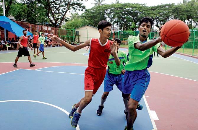 Boys from the U-16 team of Pahadi MPS School in Goregaon East at a DSO tournament in September. Pic/Ashish Raje