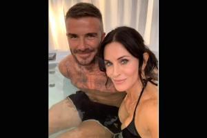 Courtney Cox's pics in hot tub with David Beckham confuses Jennifer