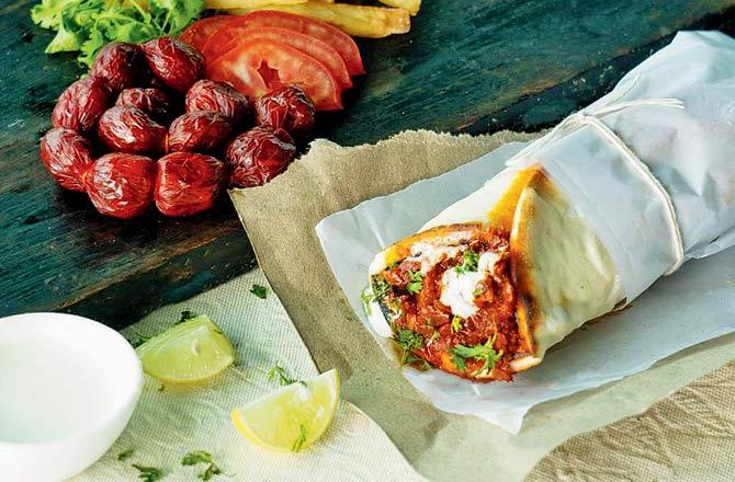 Goa sausage shawarma at Mangoes