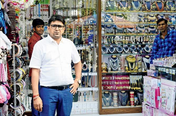Kanaram Patel at his shop, Riddhi Art Jewellery