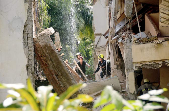 Prolonged leakages had seriously weakened Bhole Apartments