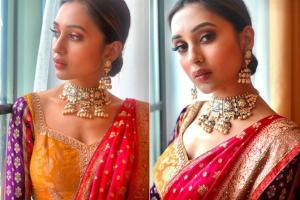 Mimi Chakraborty looks ethereal in multi-coloured ethnic wear