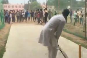 Rahul Gandhi plays cricket after chopper makes emergency landing 