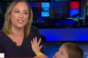 What happened when a child interrupted reporter mom's live broadcast