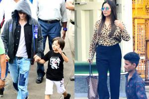 Shah Rukh with AbRam, Gauri, and Karan Johar with kids head to Alibaug