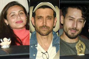 Rani Mukerji, Hrithik Roshan, Tiger Shroff at War screening in Andheri