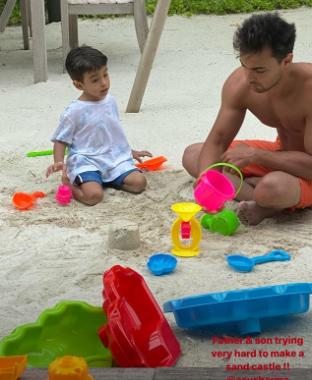 Aayush Sharma and son Ahil Sharma