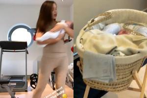Baby bounce is the best workout ever, says new mommy Amy Jackson