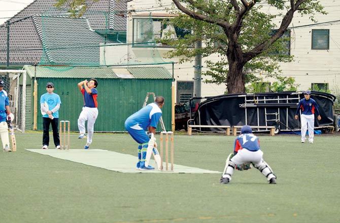 A cricket match at the Yokohama Cricket & Athletic Club