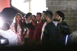 Salman Khan clicked with his friends outside his house after party