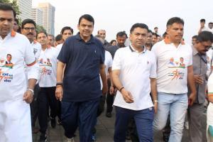 Devendra Fadnavis kick-starts 'Mumbai walks with BJP' from Marine Drive
