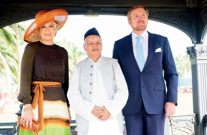 The Governor with King Willem-Alexander and Queen Maxima of The Netherlands at the Raj Bhavan yesterday