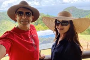 Madhuri Dixit enjoys romantic vacation with Dr. Nene in Seychelles