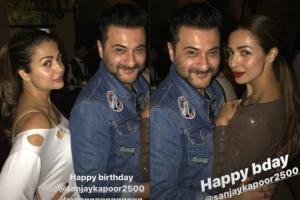 Malaika and Amrita crop each other from photo to wish Sanjay Kapoor