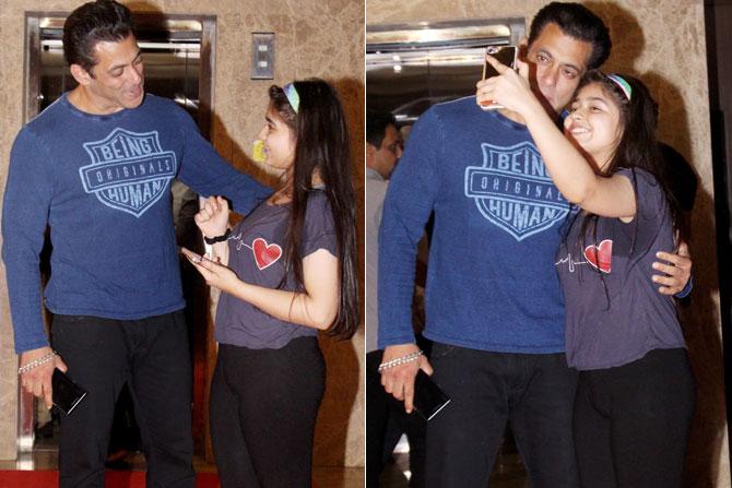 Salman Khan with his fan