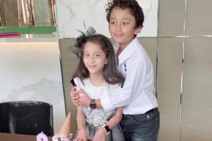 Sanjay's twins Shahraan and Iqra turn nine; Maanayata shares a photo