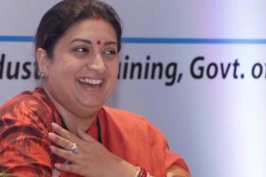 Smriti Irani pays tribute to Mahatma Gandhi, but with her own twist
