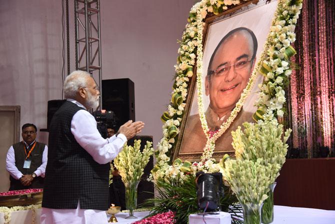 Prime Minister Narendra Modi paid glowing tributes to Arun Jaitley, saying the former Union minister's life 