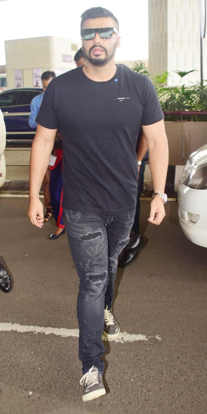 Arjun Kapoor was off to walk the ramp for friend Kunal Rawal in Delhi. He, on the work front, will next be a part of Ashutosh Gowariker's historical drama, Panipat.