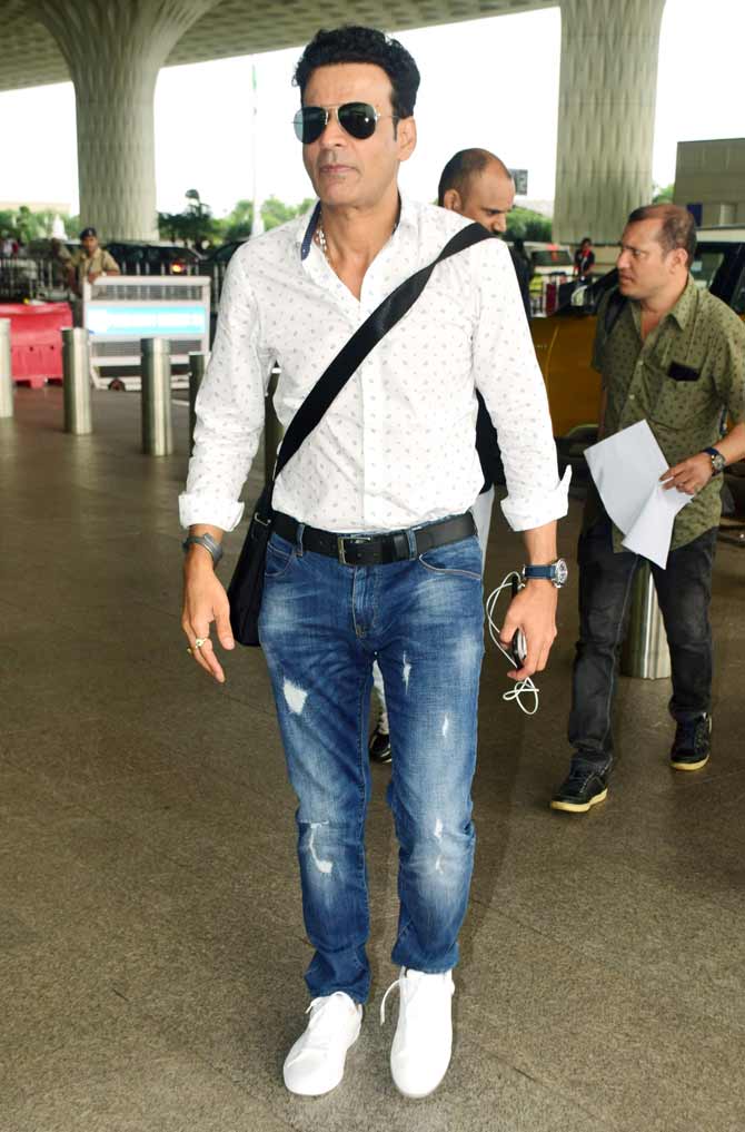 Manoj Bajpayee was snapped at the airport too! The actor is all set for his next digital release, The Family Man.