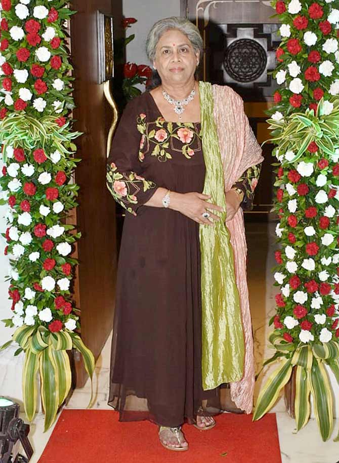 On achieving this milestone, the cast and crew had a grand bash. Shivangi and Mohsin even took to Instagram to thank fans and the team, especially producer Rajan Shahi, for all the love.
In picture: Rajan Shahi's mother Deepa Joshi posed for the shutterbugs at the bash.