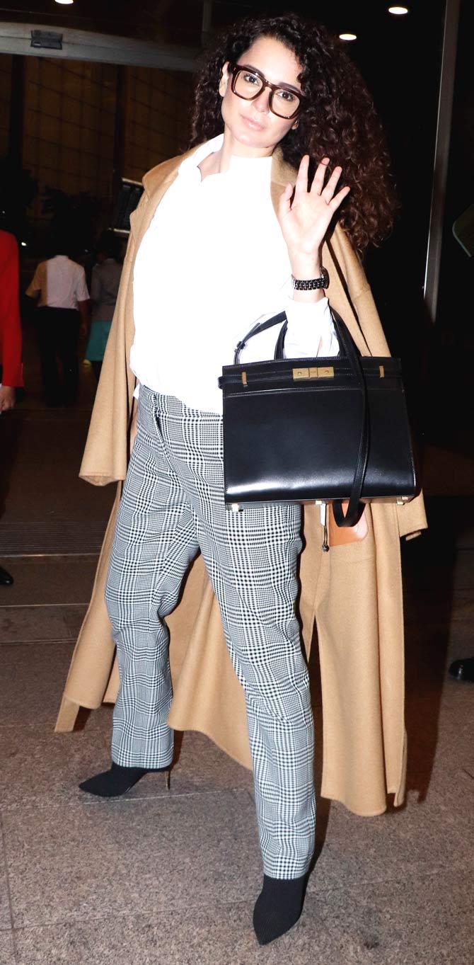 Kangana Ranaut, who is currently in prep mode for her Jayalalitha biopic, was also spotted at the Mumbai airport.