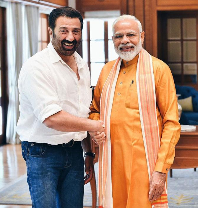 In April 2019, Modi met actor-turned-politician Sunny Deol, who was fielded by the Bharatiya Janata Party from the Gurdaspur Lok Sabha seat. Sunny Deol joined BJP on April 23, 2019.