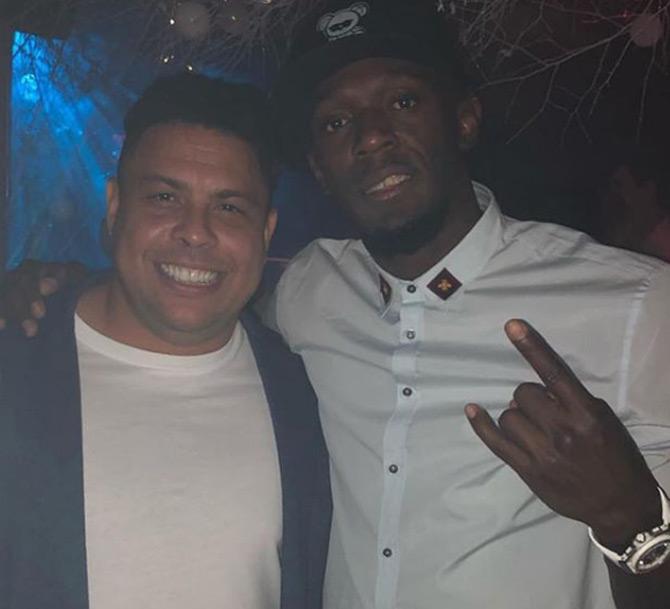 In picture: Ronaldo with Jamaican sprint king Usain Bolt.