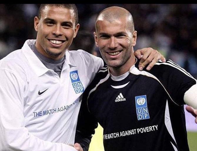 In picture: Ronaldo with his Real Madrid teammate and France legend Zinedine Zidane
