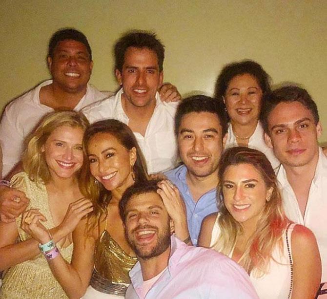 Ronaldo then went on to marry model and TV host Daniela Cicarelli in a luxury wedding but their marriage that lasted only three months.
In picture: Ronaldo with girlfriend Celina Locks